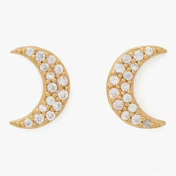 Kate spade earrings You’re A Gem Crescent Moon Studs - Picture 1 of 11